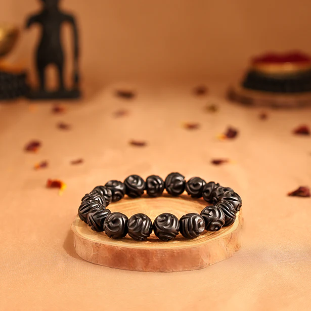 Karungali Malai Bracelet with design Engraved