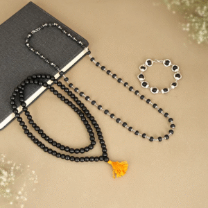 Original Karungali Malai 108-Beads + Silver Cap Karungali Bracelet and Silver Cap Karungali Malai 54 Beads.